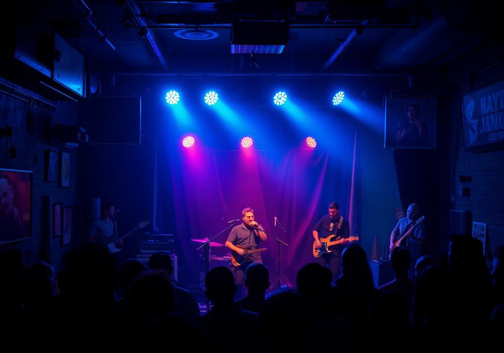 A live band on the Duke's stage